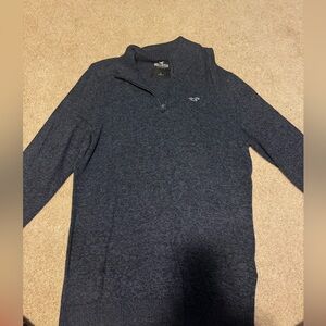 Hollister Dark Blue Half-Zip Pullover LIKE NEW